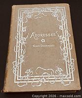 Front cover showing title, author and decorative design
