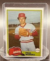 Front of 1981 O-Pee-Chee Paul Moskau card in sleeve