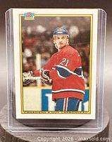 Front of Bowman Guy Carbonneau card in sleeve