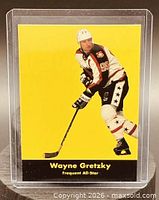 Front of Wayne Gretzky Frequent All-Star card showing player image and title