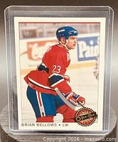 Front of Brian Bellows Premier card in holder
