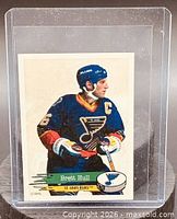 Front of Brett Hull Panini sticker in sleeve