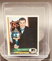 Front of 1995-96 Panini Eric Lindros sticker card #146