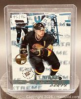 Front of Pavel Bure Score card in hard sleeve