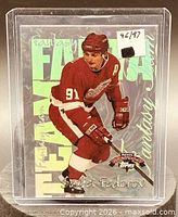 Front of 1996-97 Topps NHL Picks Fantasy Team Sergei Fedorov card #FT17 in sleeve