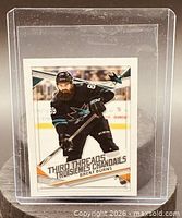 Front view of Brent Burns sticker card