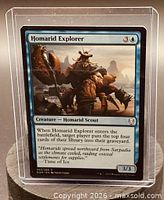 Front of Homarid Explorer card in holder