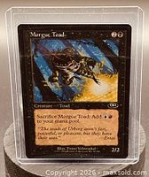 Front of Morgue Toad Planeshift card inside rigid holder