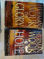 Spine and cover view of both novels side by side