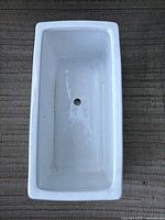 top view showing interior and drainage hole