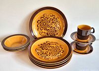 group view of entire dinnerware set