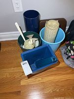 Group view of all bathroom accessories together