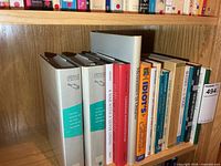 Shelf view showing entire lot of books