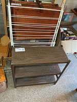 Shelf and drying rack front view