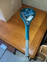 Racket cover front view on table