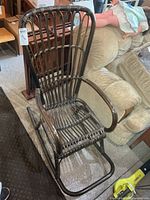 Full view of bentwood rocking chair front angle