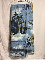Sleeping bag hanging full length showing overall artwork