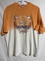 Front view of Kenzo ombré tiger embroidery T-shirt