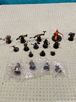 Group shot of all miniatures showing loose and bagged items