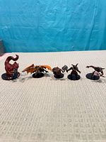 Group shot of all five D&D miniatures
