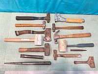 Top view showing all thirteen tools for scale and variety