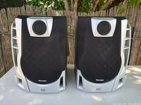 Front view of both Venturer Super Bass speakers