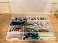 Open organizer showing all compartments and contents