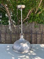 full view of pendant light with canopy and cord