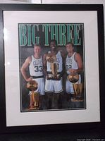 Full view of framed Big Three print