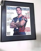 Full framed magazine cover featuring Adam Vinatieri