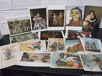 Group shot of all postcards spread out