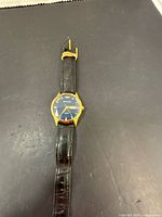 Full view of watch showing dial and strap