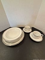 Full view of both complete place settings