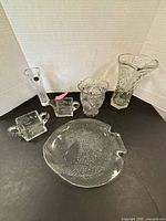group shot of all six glass items