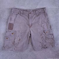 Front view showing color, cargo pockets, distress, hammer loop