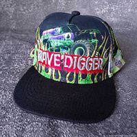 Front view showing Grave Digger graphic and logo
