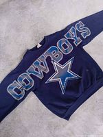Front view of Dallas Cowboys crewneck showing full graphic