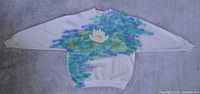 Full front view displaying entire airbrushed design on sweatshirt