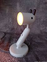 Lamp lit showing front profile and light output