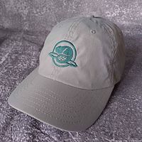 Full view of cap showing shape and front logo