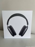Front of retail box showing image of AirPods Max headphones