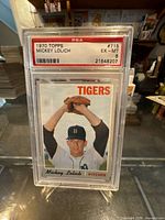 Front view of PSA-slabbed 1970 Topps Mickey Lolich card showing image and grade.