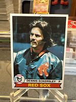 Front view of entire Dennis Eckersley Topps #40 card showing portrait and team/name details