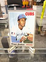 Front view of Topps #240 Fergie Jenkins card in sleeve
