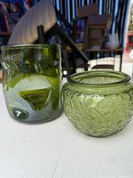 Both vases front view showing size difference and finishes