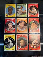 All nine cards laid out front view