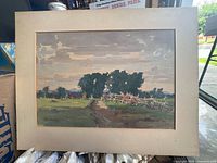 Full framed watercolor landscape painting