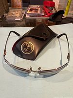 Sunglasses front view with case