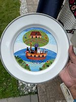 Front view of plate showing full design and rim
