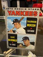 Front view of 1970 Topps #189 Rookie Stars Yankees card